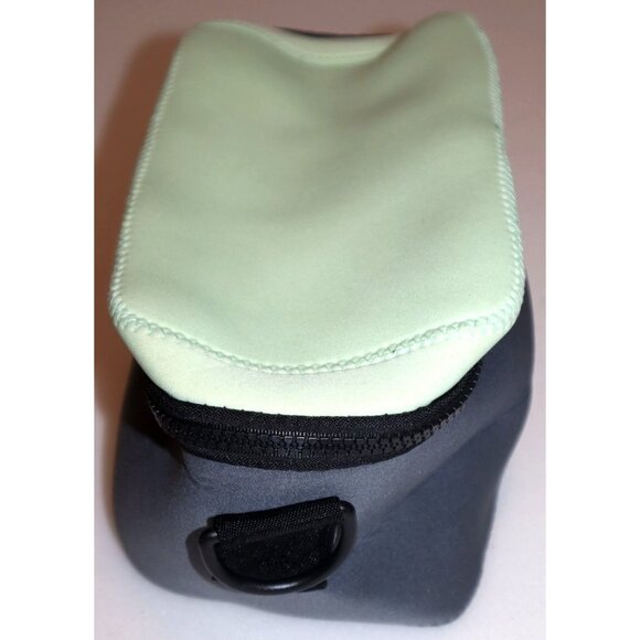 Pressed Juicery Neoprene Lunch Bag Green Black Cooler Crossbody Insulated - Picture 3 of 7